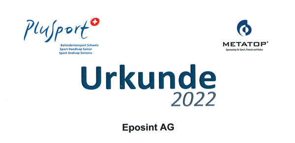 Eposint offizieller Sponsor PluSport (Integrativer Sport)