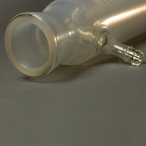 Kolben mit Glassplitterschutz Beschichtung