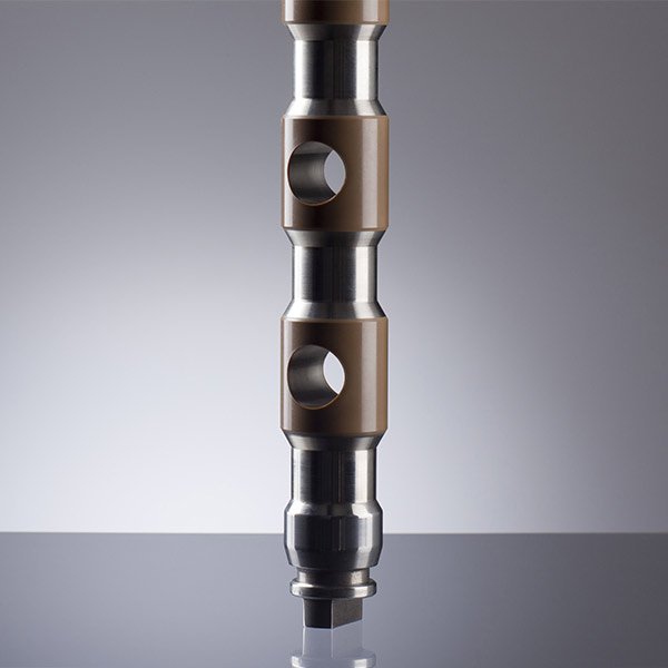 Vanne rotative, revêtue de PEEK et de carbure de tungstène pour l'industrie alimentaire (maintenance et réparation), pour une protection anti-usure (revêtement et maintenance).