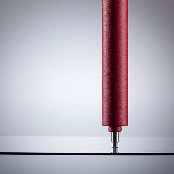 Rouleau avec revêtement Ruby Red® (PFA) – Rouleau revêtu de Ruby Red® - revêtement anti-corrosion avec résistance chimique et antiadhérence.